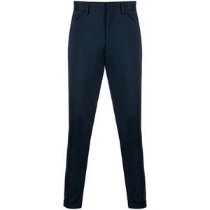 Low Brand Cropped Virgin Wool Navy Trousers 33